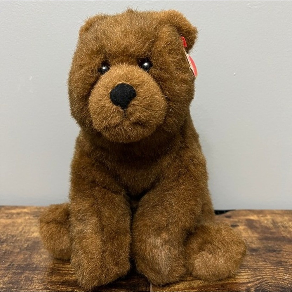 2008 Ty Classic Woodson Brown Bear Plush Stuffed Animal Toy Teddy Bear Sitting